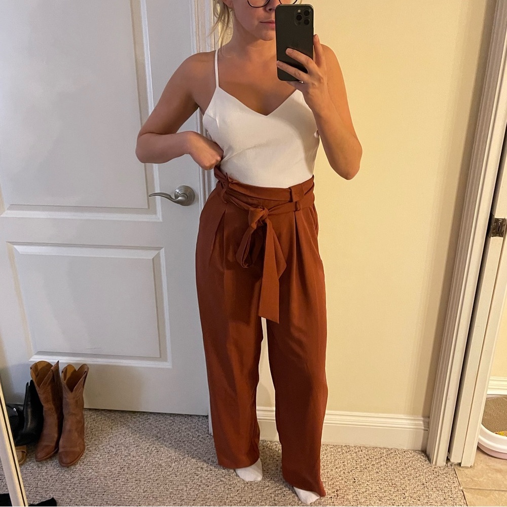 Paper bag style jumpsuit